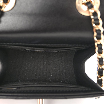 Chanel Lambskin Quilted Mini Trendy CC Clutch With Chain Black 5 of 11