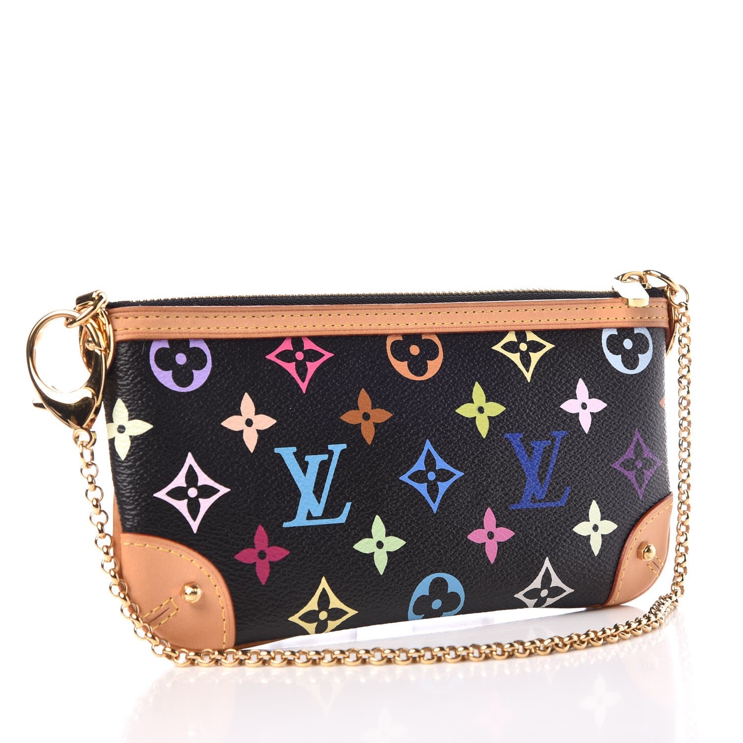 Louis Vuitton Monogram Multicolor Pochette Milla MM Black 3 of 7