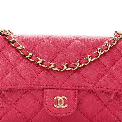 Chanel Caviar Fabric Quilted Foldable Tote With Chain Pink Multicolor 13 of 18
