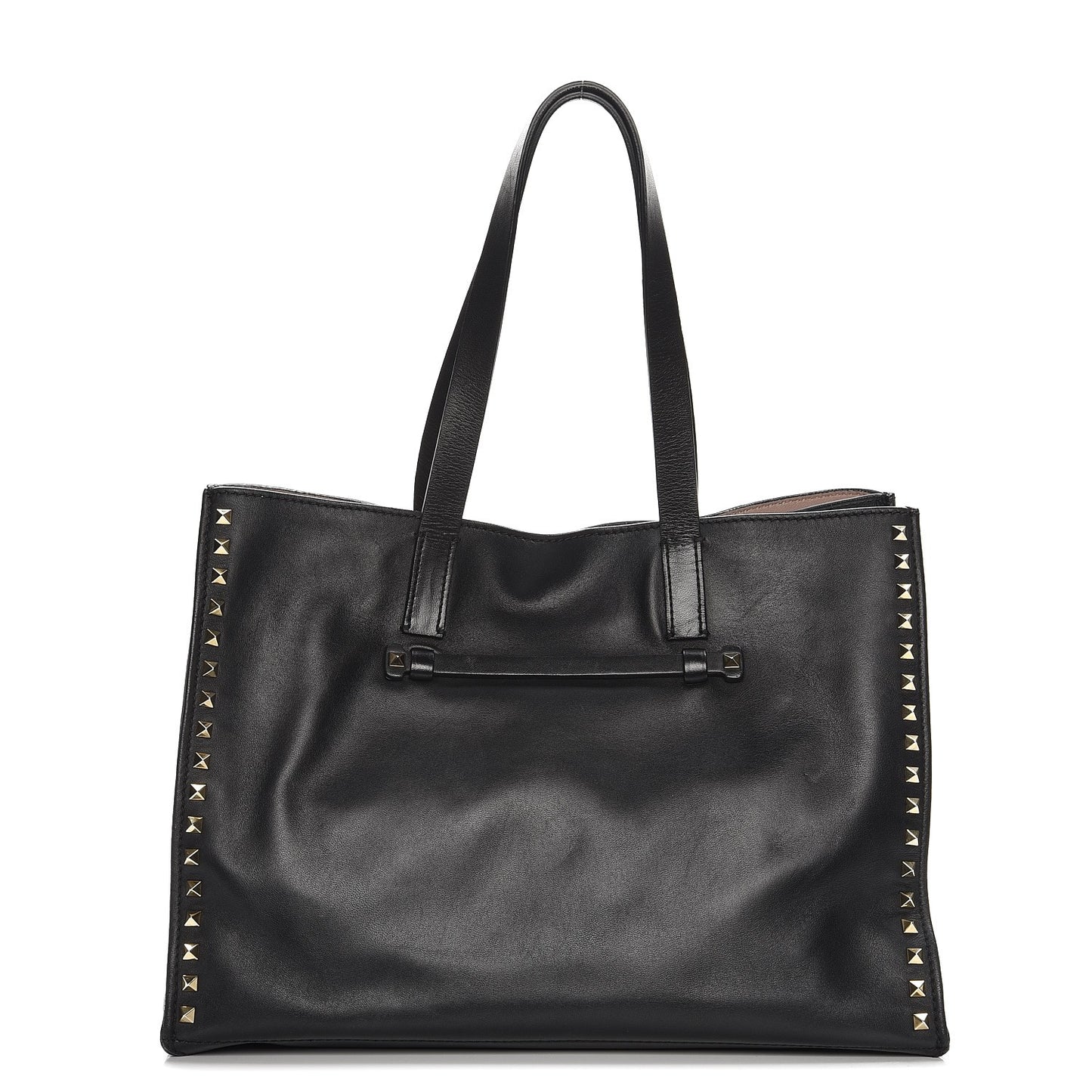 Nappa Medium Rockstud Soft Tote Black