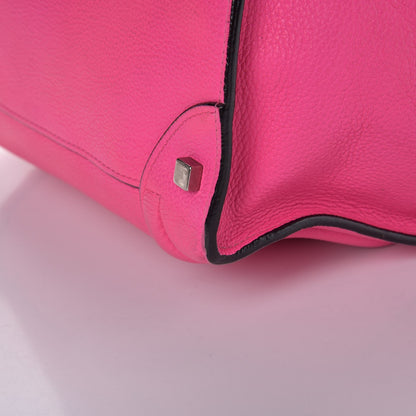 Celine Drummed Calfskin Mini Luggage Fluo Pink 11 of 13
