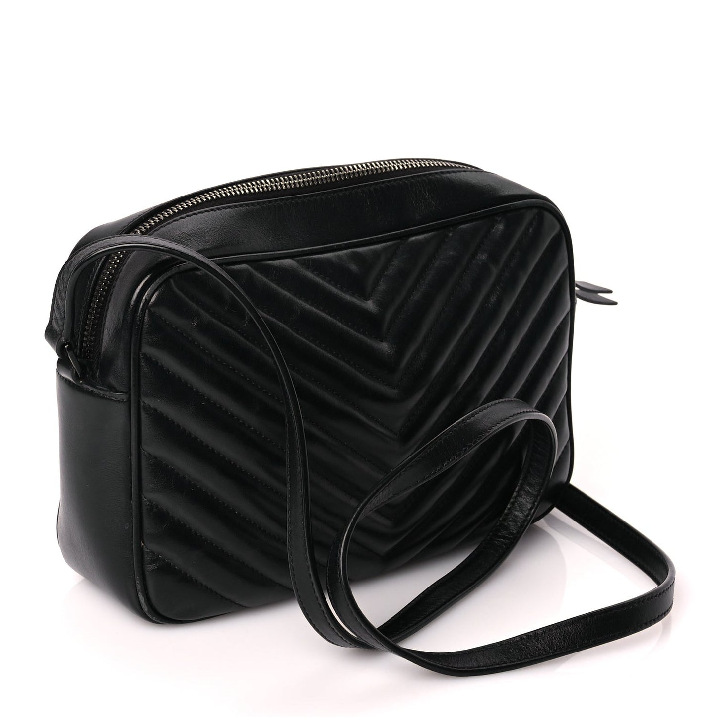 Calfskin Matelasse Monogram Monochrome Lou Camera Bag Black