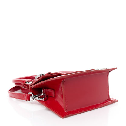 Jacquemus Glazed Calfskin Le Chiquito Boucle Moyen Red 4 of 7