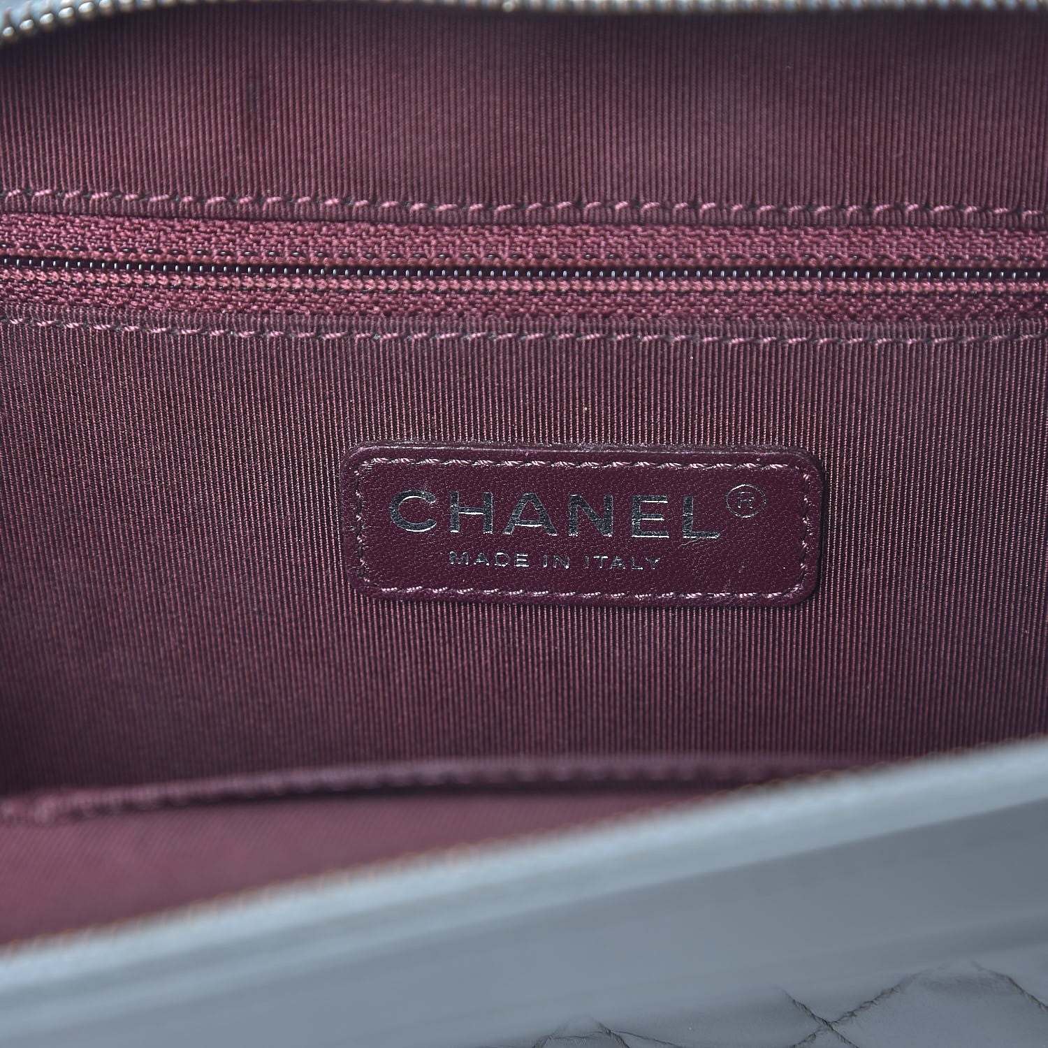 Chanel Lambskin Quilted Small Coco Boy Camera Case Grey 7 of 8