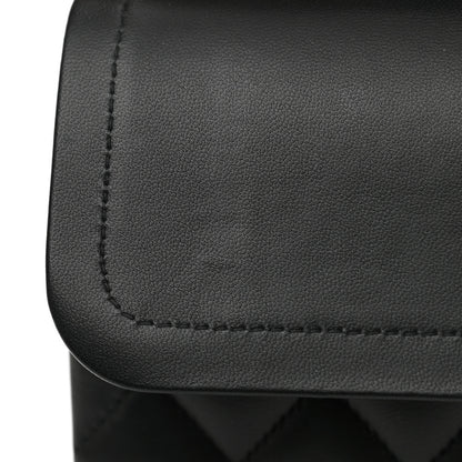 Chanel Lambskin Quilted Medium Double Flap Black 14 of 16