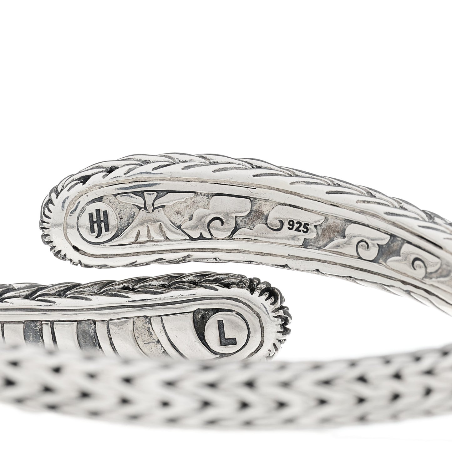 Sterling Silver Classic Chain Small Bypass Kick Cuff Bracelet