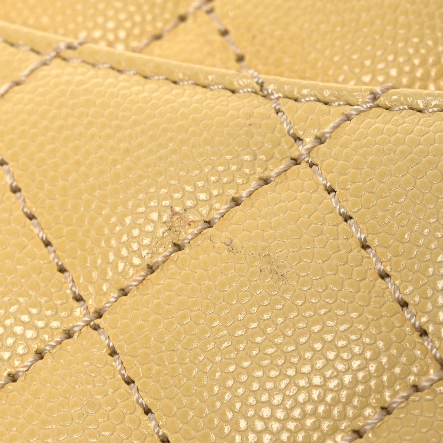 Caviar Quilted Mini Coco Handle Flap Yellow