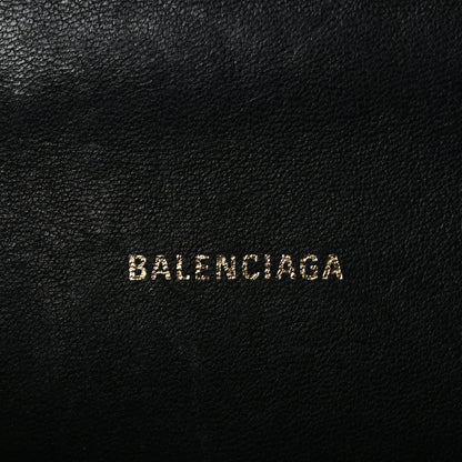 Balenciaga Shiny Calfskin Crocodile Embossed Hourglass Top Handle Bag XS Black 5 of 8