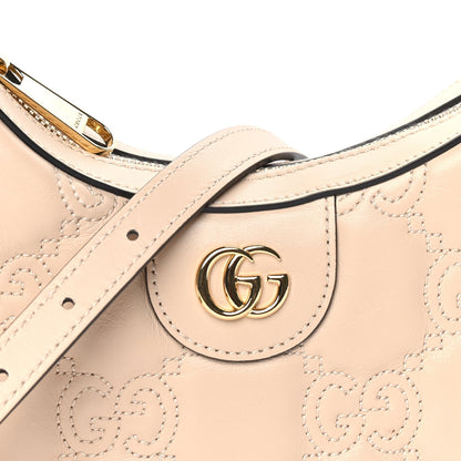 Gucci Calfskin GG Matelasse Mini Hobo Shoulder Bag  Beige 6 of 7