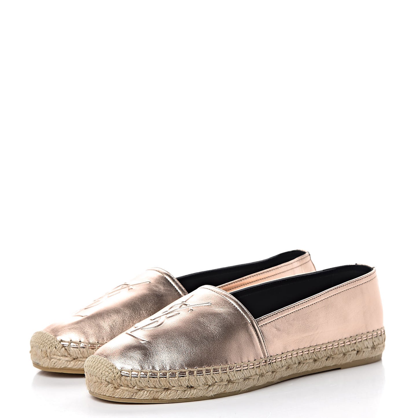 Metallic Lambskin Monogram Espadrilles 39 Blush