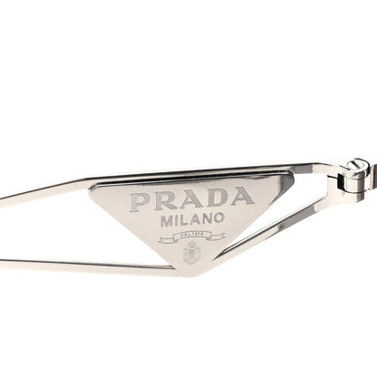 Prada Metal Symbole Triangle Logo Sunglasses SPR57Y Smoky Grey 5 of 7