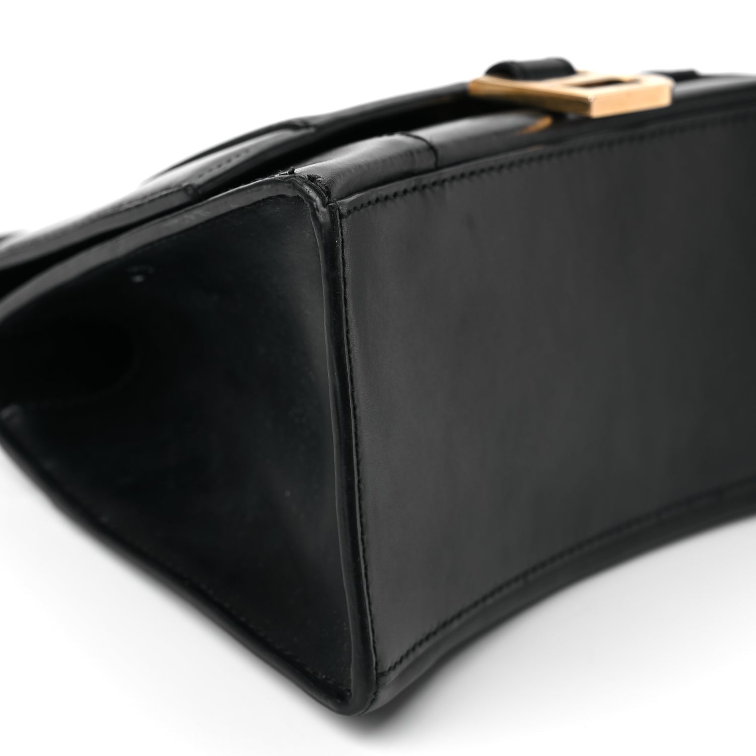 Balenciaga Shiny Box Calfskin Small Hourglass Top Handle Bag Black 7 of 11