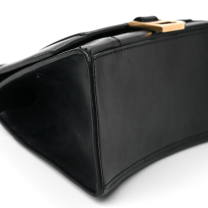 Balenciaga Shiny Box Calfskin Small Hourglass Top Handle Bag Black 7 of 11