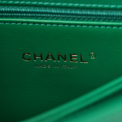 Chanel Caviar Quilted Mini Coco Handle Flap Green 6 of 11