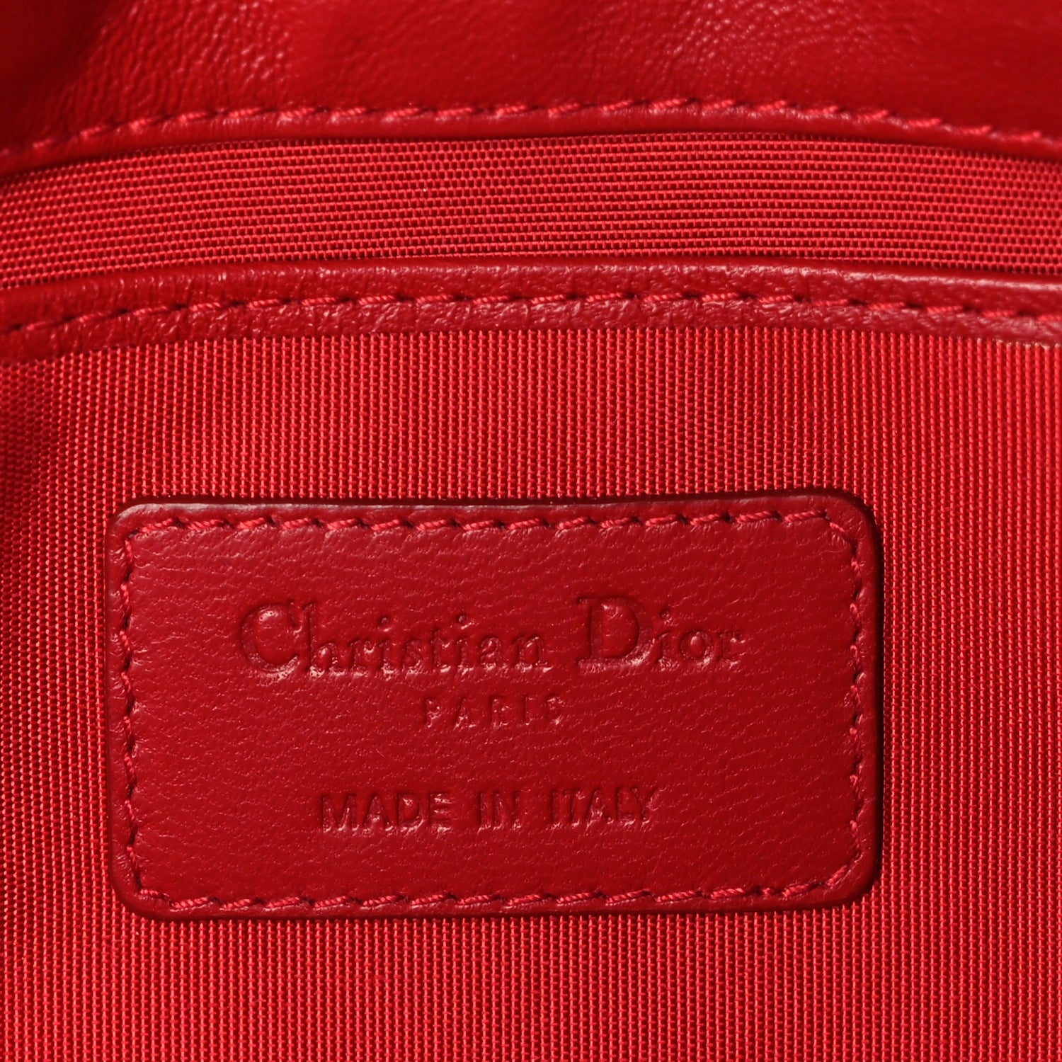 Christian Dior Lambskin Cannage Lady Dior Convertible Clutch Red 5 of 8