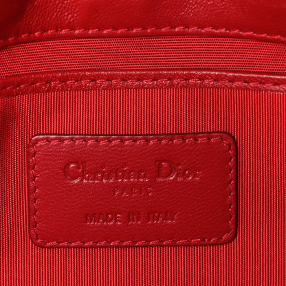 Christian Dior Lambskin Cannage Lady Dior Convertible Clutch Red 5 of 8