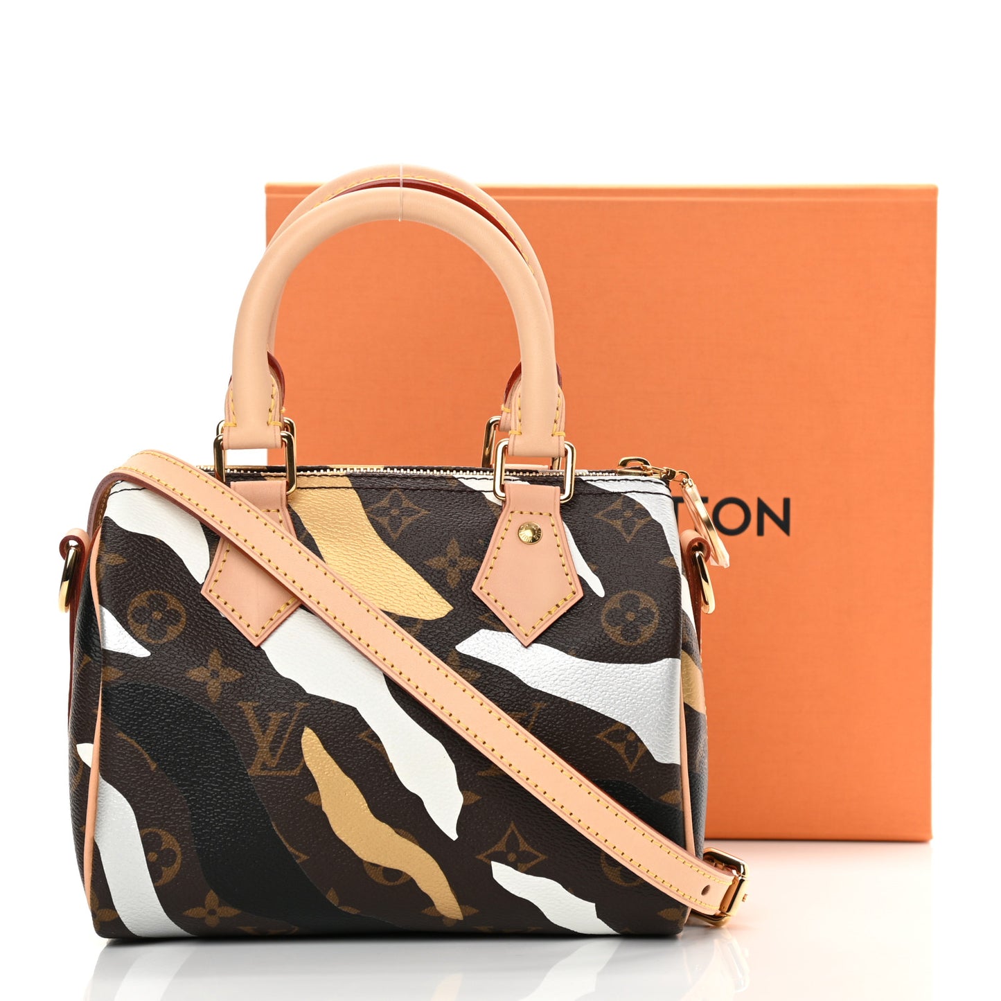 X LOL Monogram Speedy BB Gold Silver