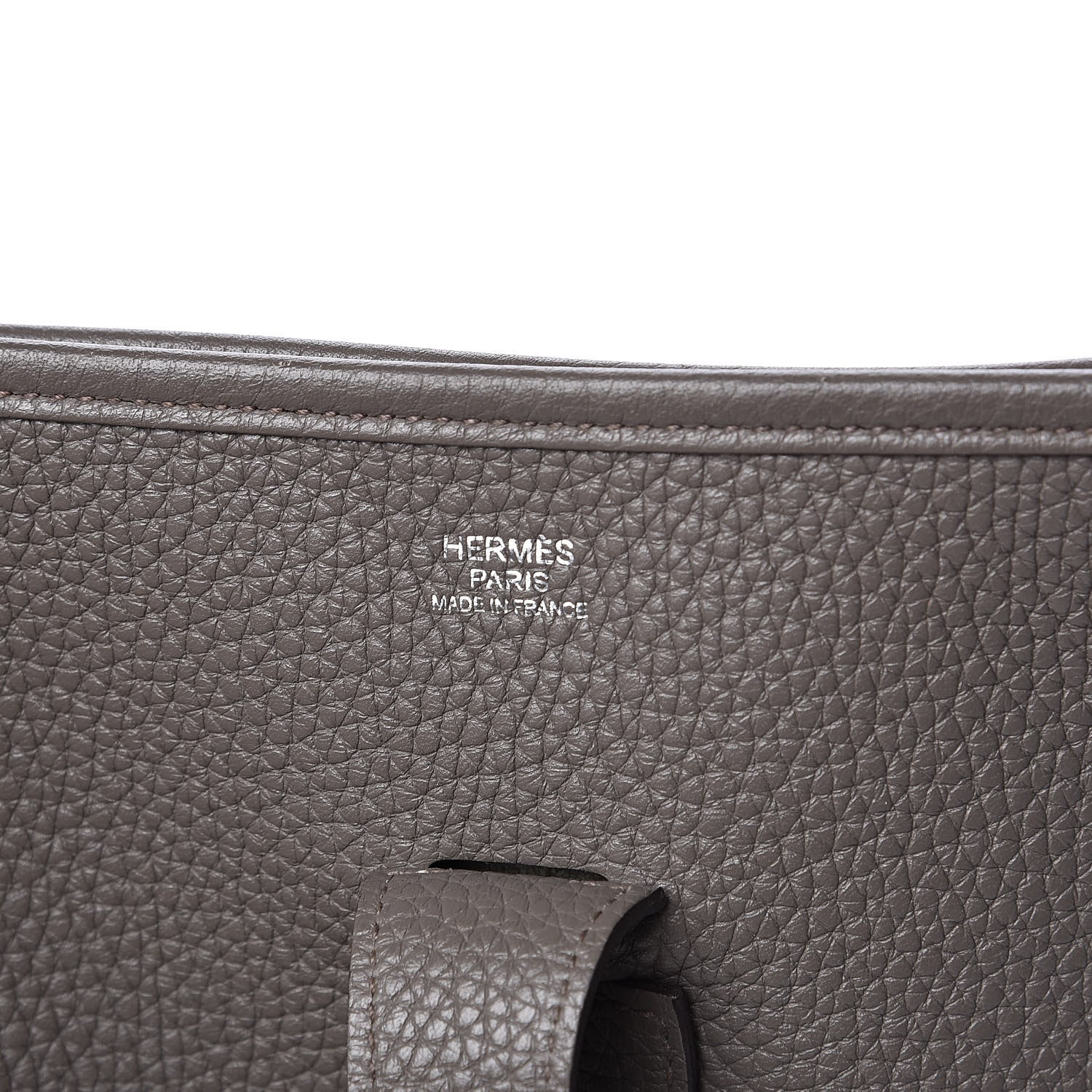 Hermes Taurillon Clemence Evelyne III GM Etain 6 of 11