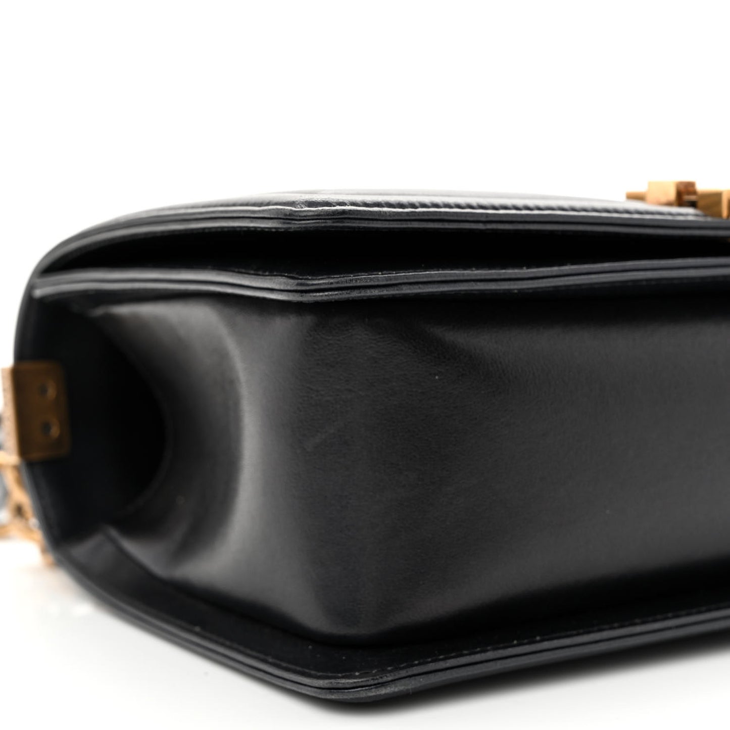 Lambskin Quilted Medium Boy Flap Black