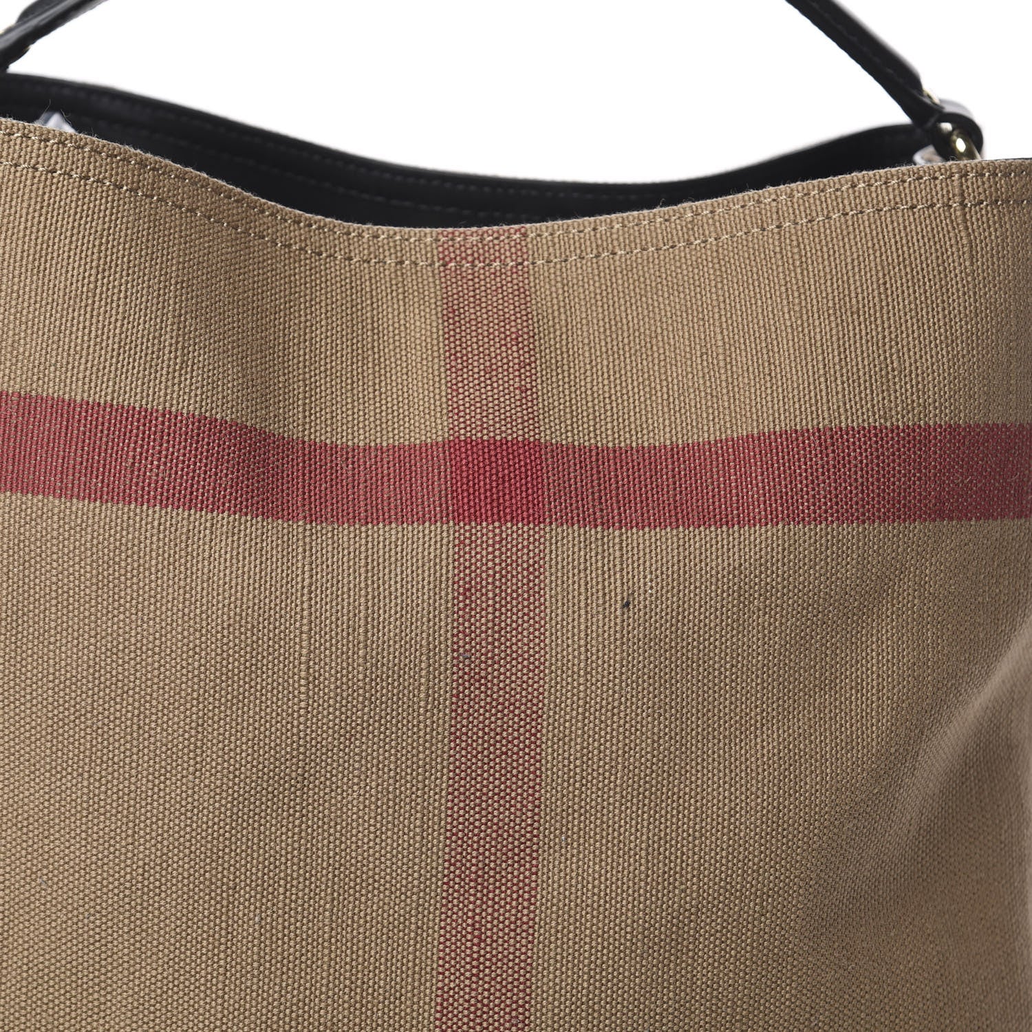 Burberry Canvas Mega Check Medium Ashby Hobo Black 6 of 8