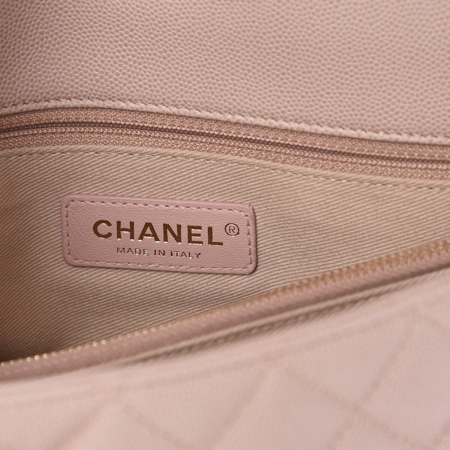 Chanel Caviar Quilted Small Coco Handle Flap Light Beige 6 of 10