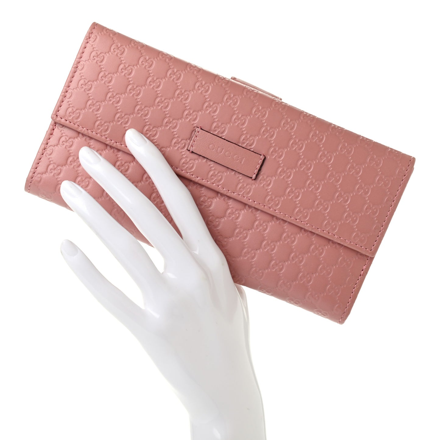 Microguccissima Continental Flap Wallet Soft Pink