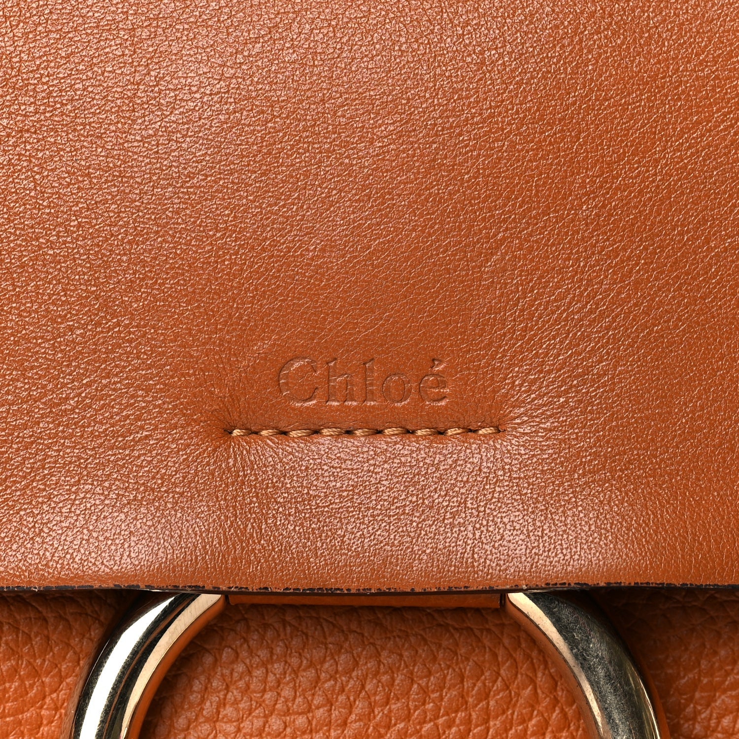 Chloe Calfskin Medium Faye Shoulder Bag  Caramel 6 of 8