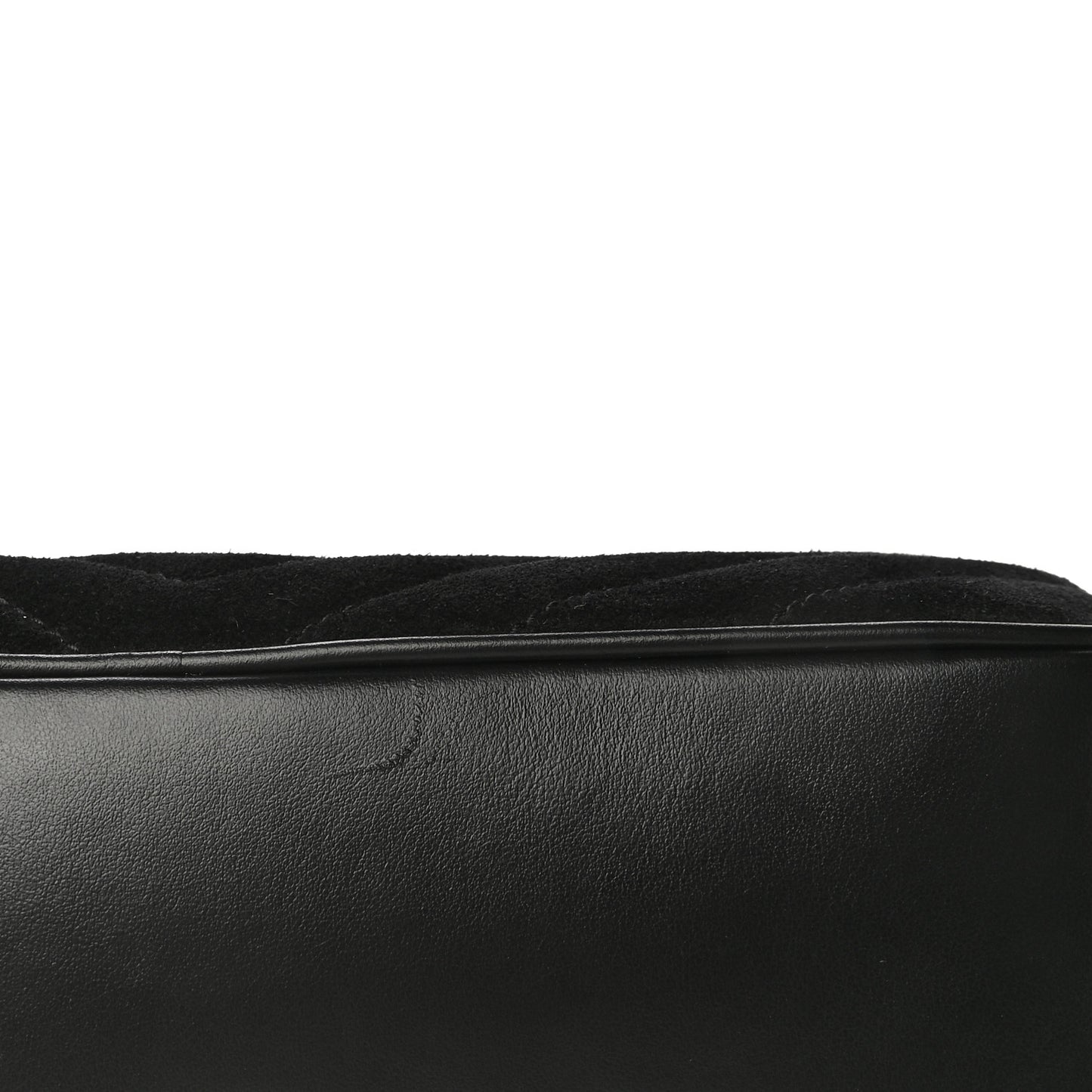 Suede Calfskin Monogram Lou Camera Bag Black