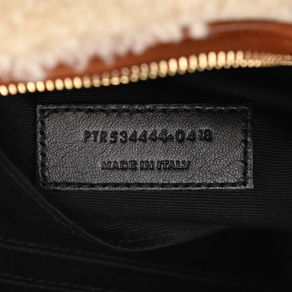 Saint Laurent Shearling Monogram Lou Belt Bag Beige 7 of 14