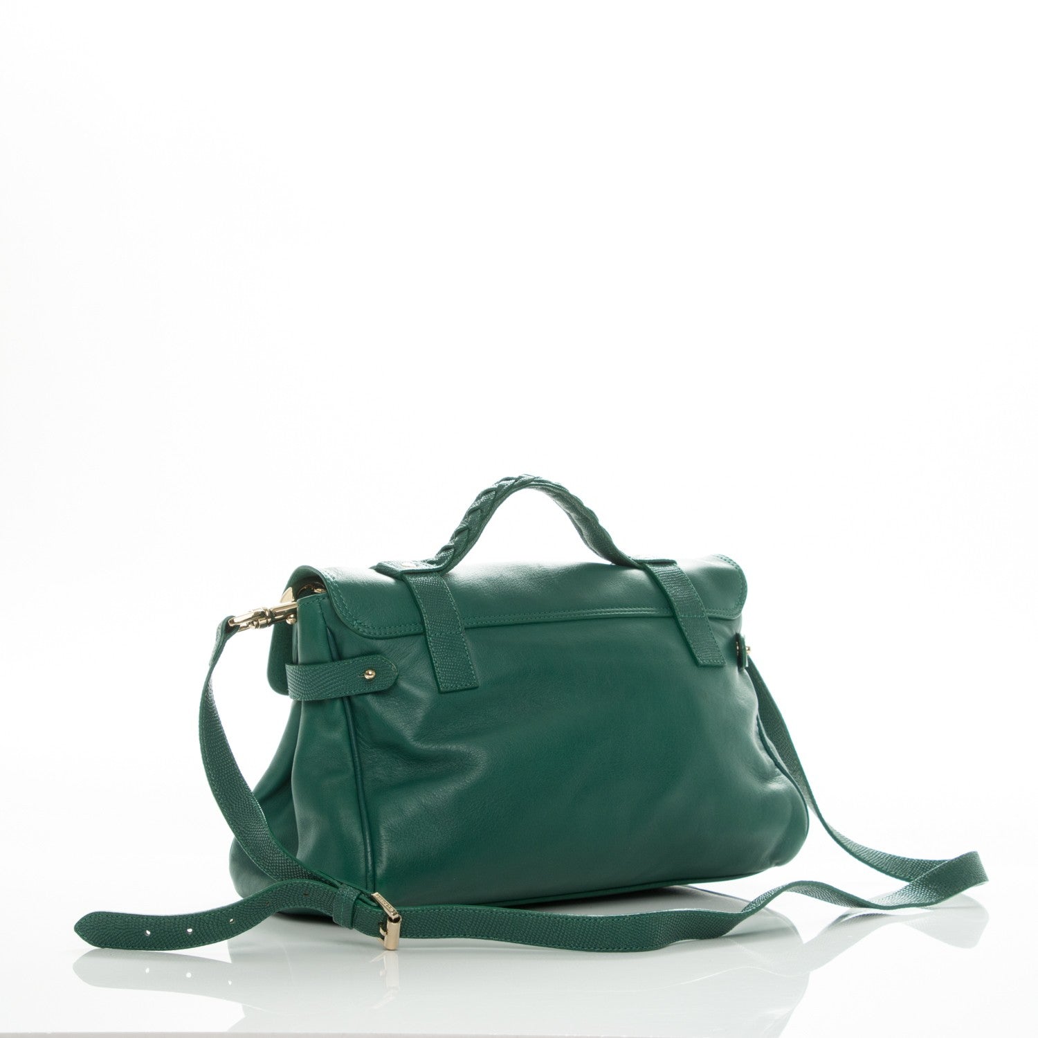 Mulberry Micrograin Calfskin Lizard Printed Medium Alexa Emerald 3 of 10