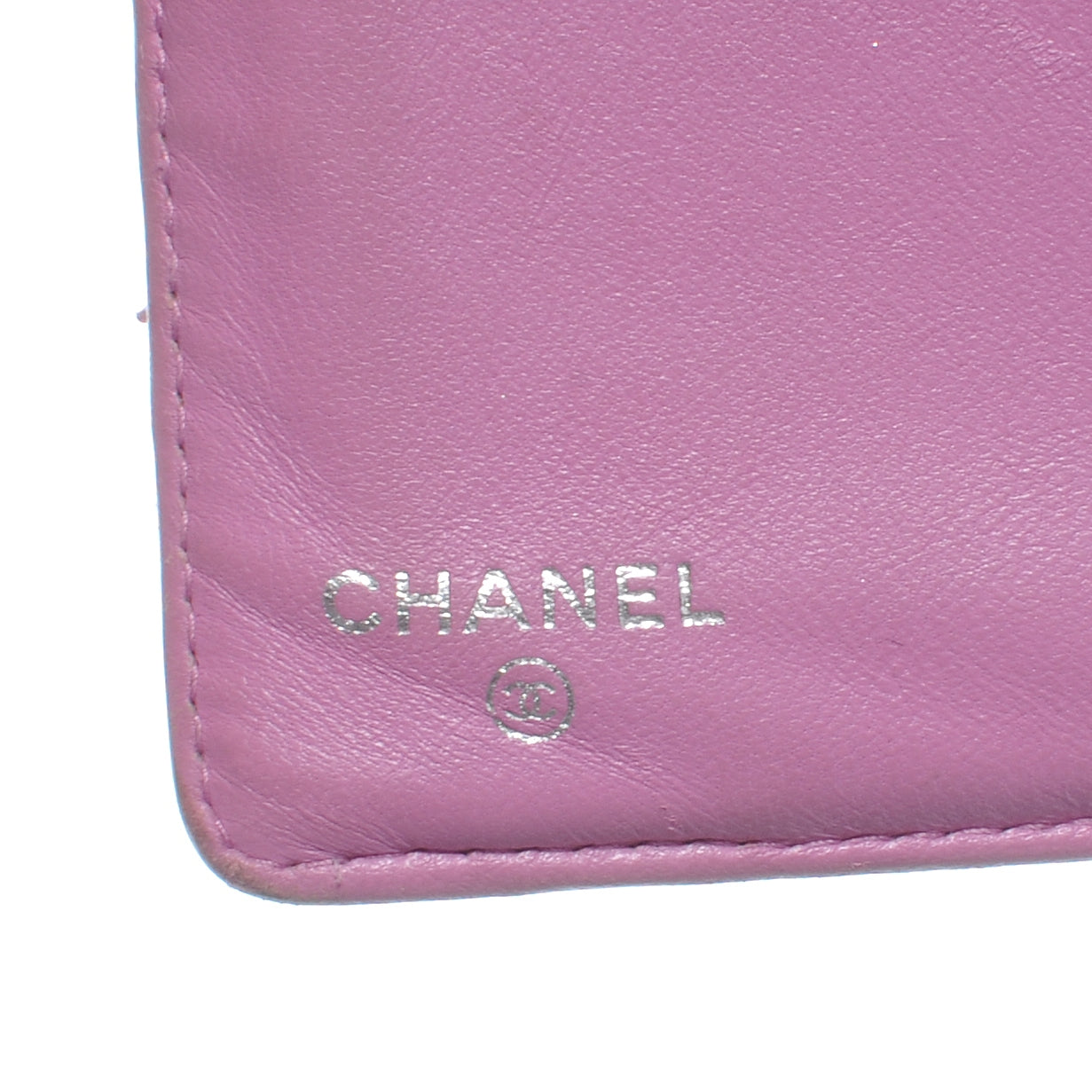 Lambskin Quilted Yen Wallet Violet