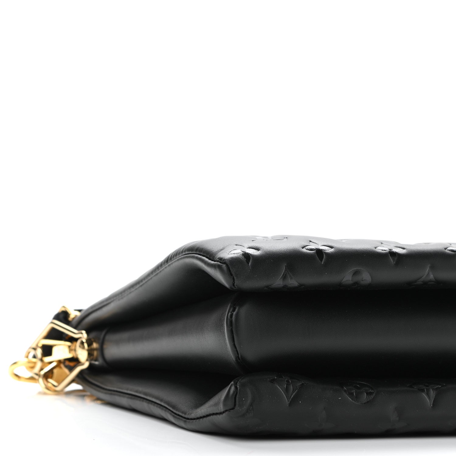 Louis Vuitton Lambskin Embossed Monogram Coussin MM Black 10 of 12