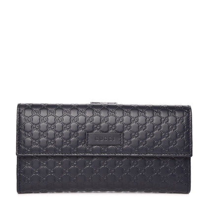 Gucci Microguccissima Continental Flap Wallet Navy 1 of 9