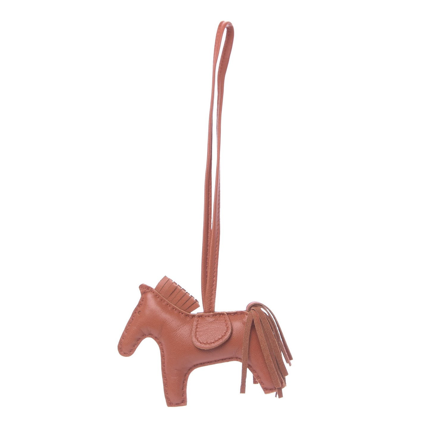 Milo Lambskin Grigri Rodeo Horse Bag Charm PM Cornaline