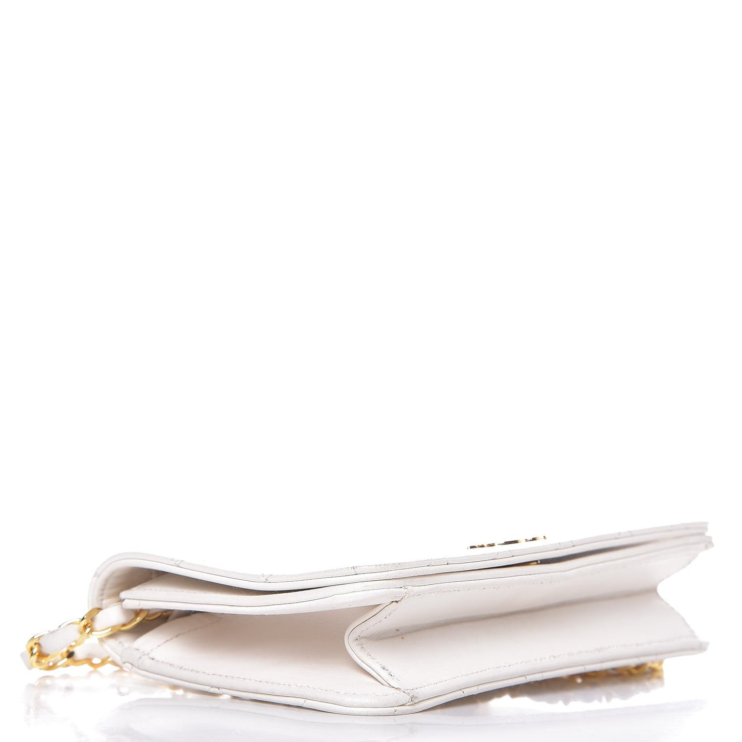 Lambskin Quilted Mini Flap White