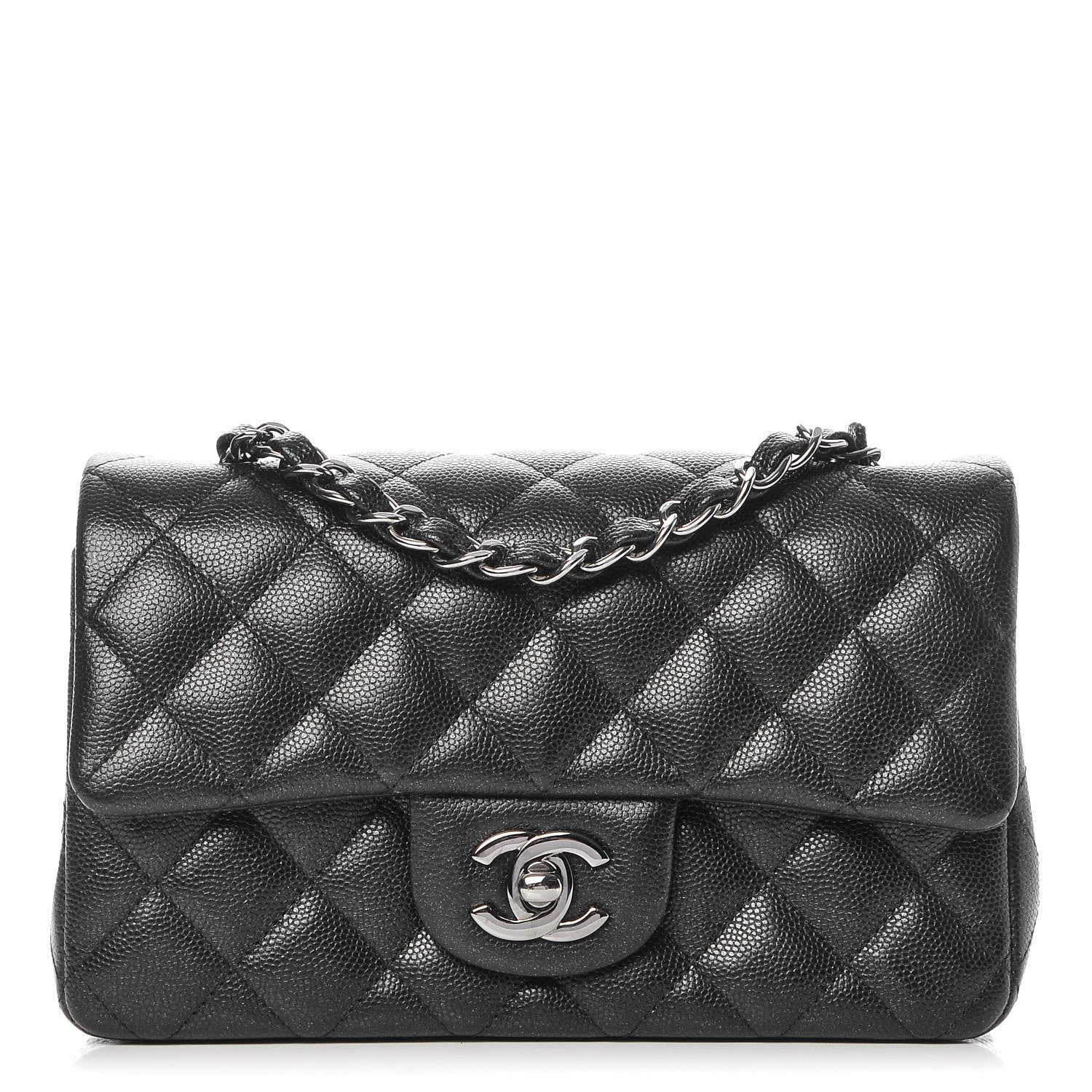 Chanel Iridescent Caviar Quilted Mini Rectangular Flap Black 1 of 8