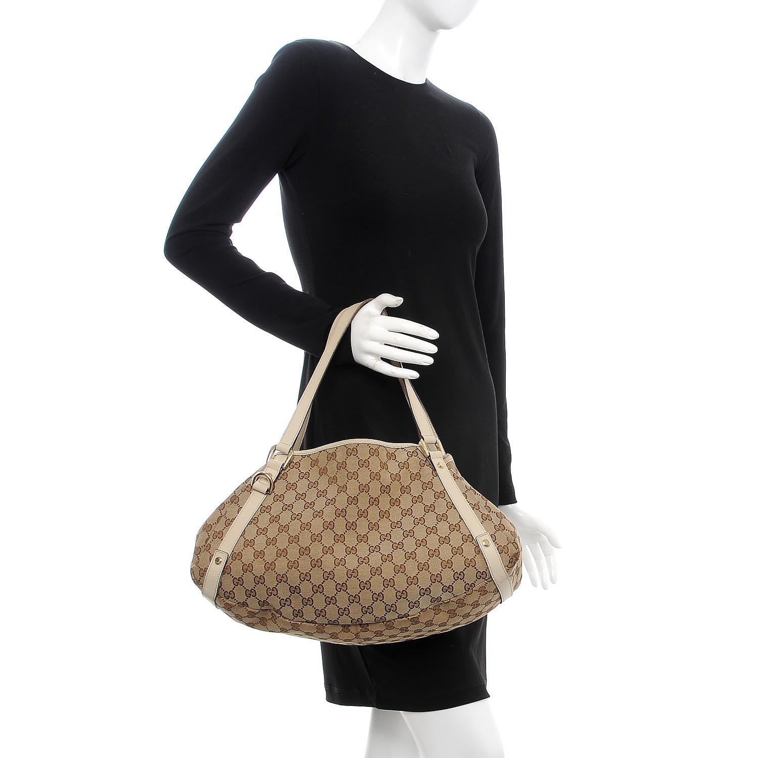 Gucci Monogram Medium Abbey Shoulder Bag Ivory 2 of 13