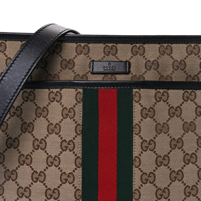 Gucci GG Monogram Web Flat Messenger Bag  Black 6 of 8
