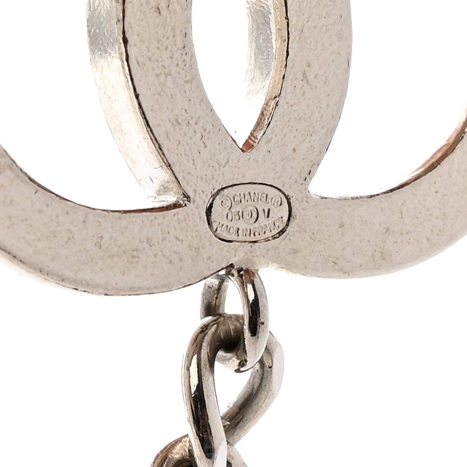 Chanel Enamel CC Chain Logo Belt Silver White 3 of 3