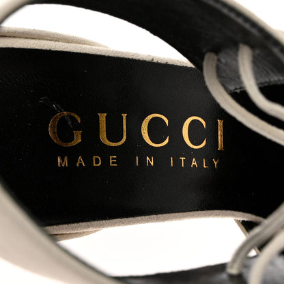 Gucci Soft Nappa Priscilla Ankle Cuff Pumps 40.5 White 6 of 7