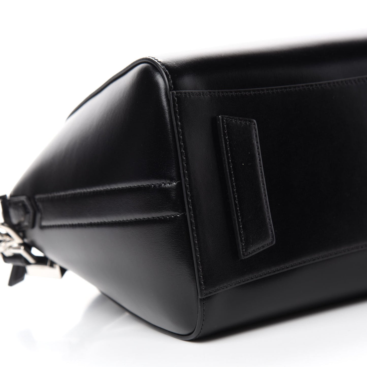 Shiny Lord Calfskin Small Antigona Black