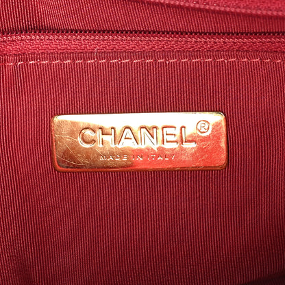 Chanel Tweed Quilted Medium Chanel 19 Flap Pink 5 of 9