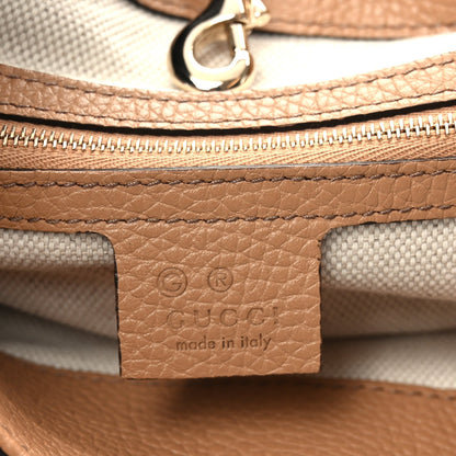 Gucci Pebbled Calfskin Medium Soho Chain Shoulder Bag Camelia 6 of 7