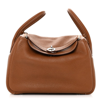 Hermes Taurillon Clemence Lindy 26 Gold 1 of 7