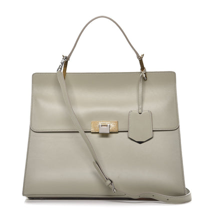 Balenciaga Smooth Calfskin Le Dix M Cartable Shoulder Bag Pearl Grey 1 of 12
