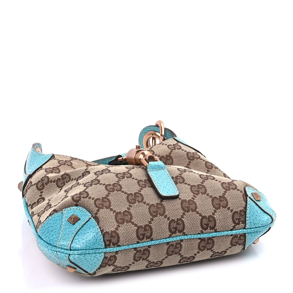 Monogram Mini Piston Lock Jackie O Hobo Blue