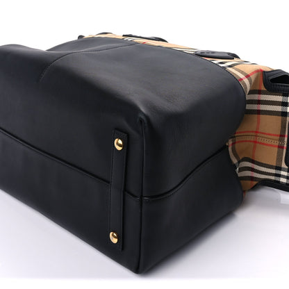 Burberry Calfskin Vintage Check Kingswood Achly Diaper Bag  Black 8 of 8