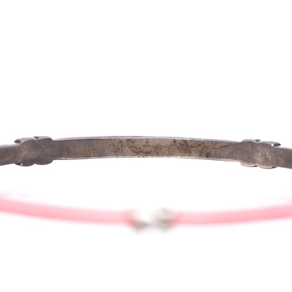 Tiffany Enamel Sterling Silver Signature X Bangle Bracelet Pink 3 of 4
