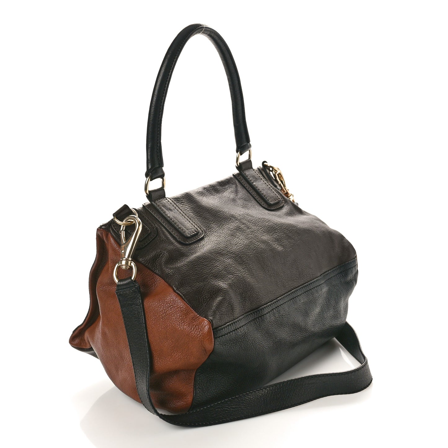 Sugar Goatskin Medium Tri-Color Pandora Black Brown Dark Brown