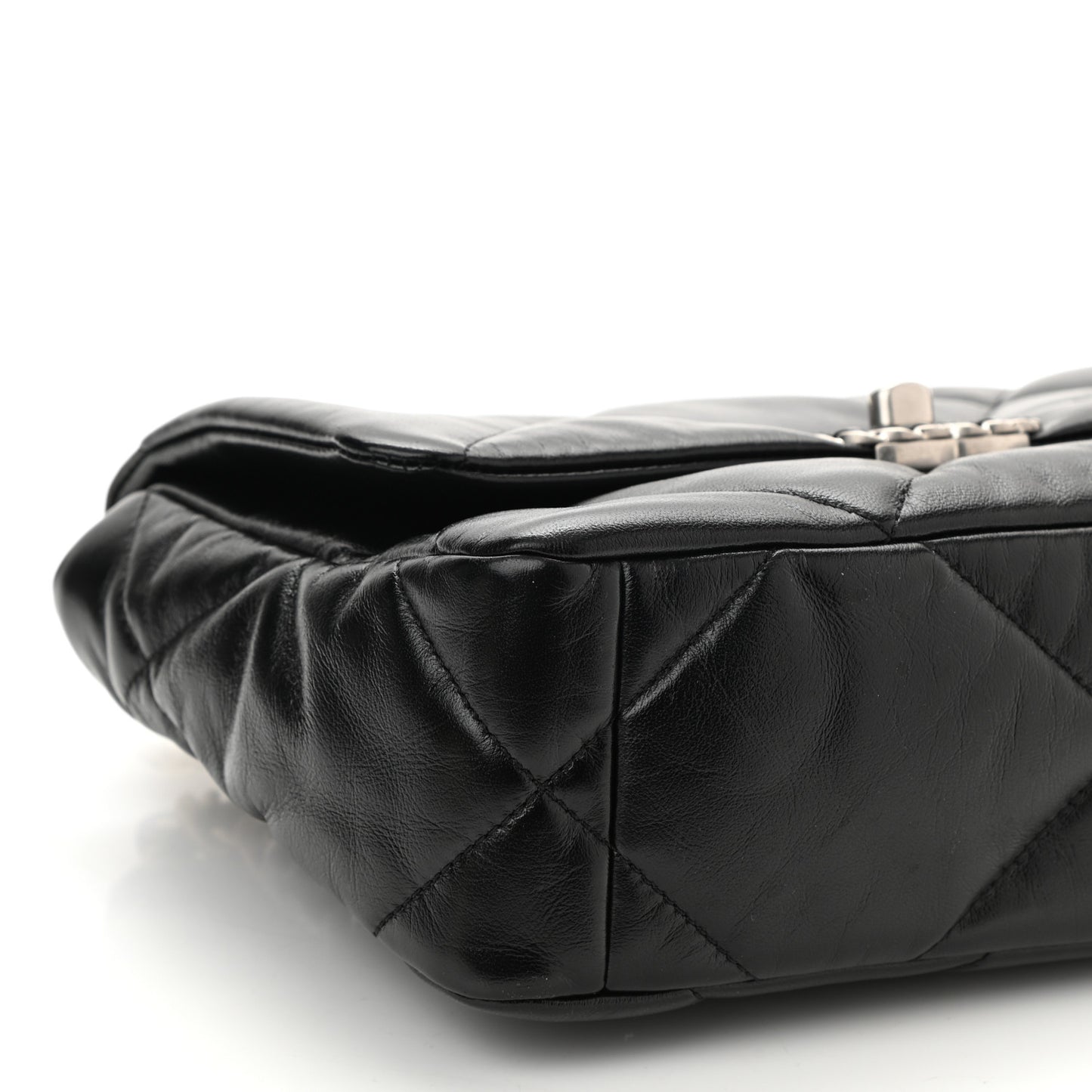 Lambskin Quilted Medium Chanel 19 Flap Black